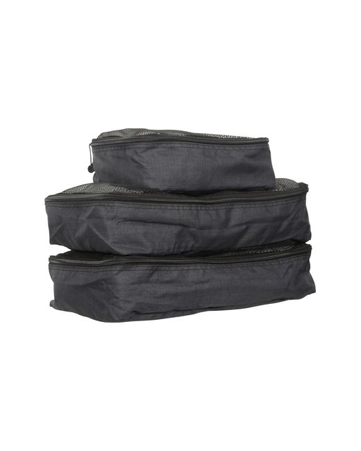 Mountain Warehouse Black Travel Organiser Set Of 3 Packing Cubes Lightweight Compact Luggage