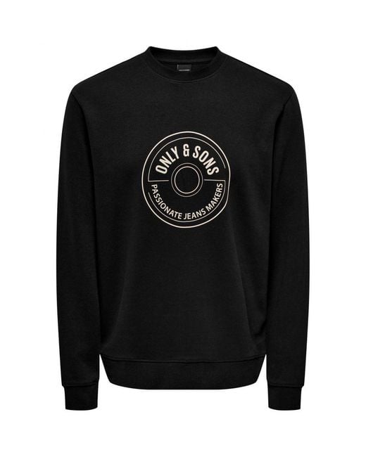 Only & Sons Sweatshirt in het Black voor heren