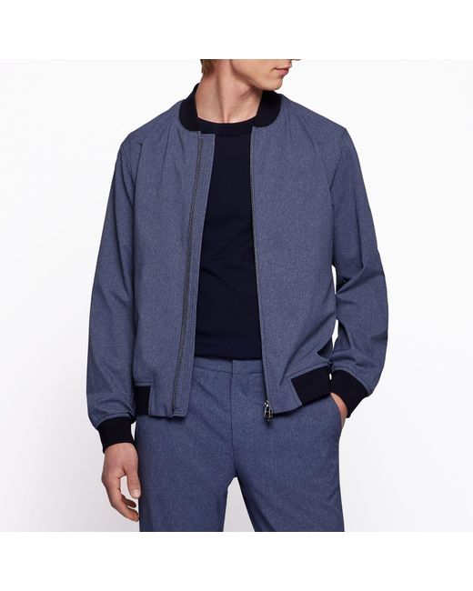 Boss Blue P-Hanry Bomber Jacket for men