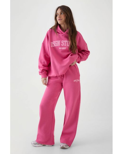 DSGN Studio Pink Oversized Hooded Tracksuit
