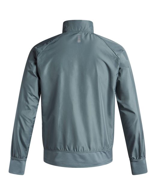 Under Armour Blue Launch Solid Patterned High Neck Training Jacket for men