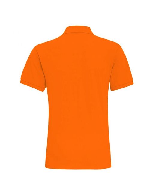 Asquith & Fox Orange Plain Short Sleeve Polo Shirt Cotton for men