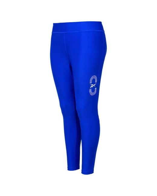 Reebok Blue Vector Leggings Cotton