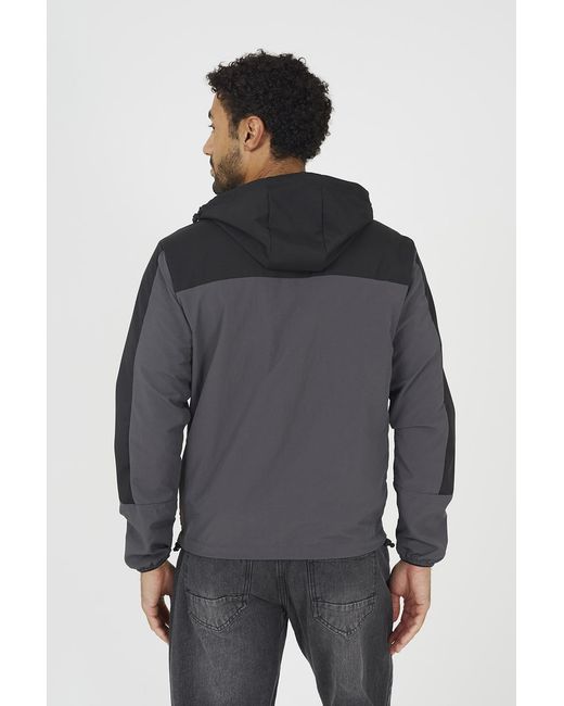 Brave Soul Gray Windrunner Zip Jacket for men