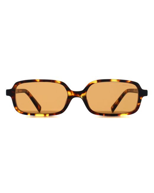 Miu Miu Brown Rectangle Honey Havana Mu11Zs