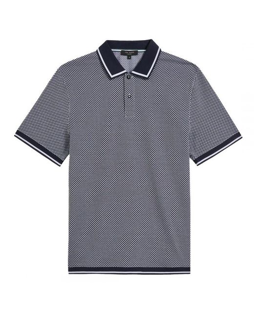 Ted Baker Blue Affric / Geo Polo Shirt for men