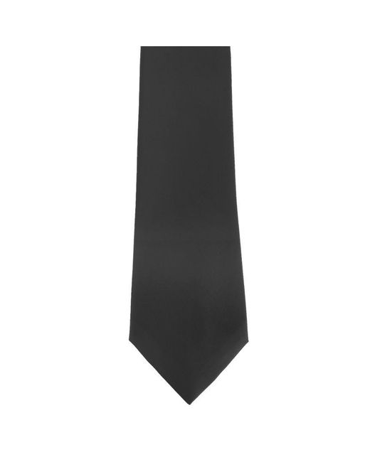 PREMIER Black Plain Satin Tie (Narrow Blade) (Pack Of 2) (Dark) for men