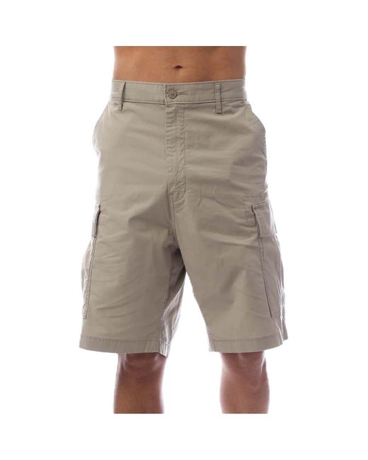 Levi's Gray Levi's Solid Patterned Bermuda Shorts With Logo for men