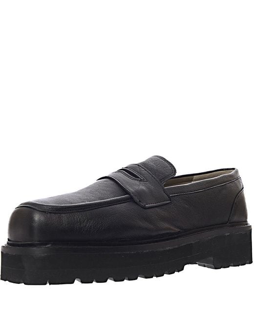 ASRA Black Forest Square Toe Chunky Loafers for men