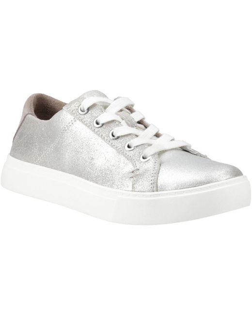 TOMS White Kameron Leather Sneakers
