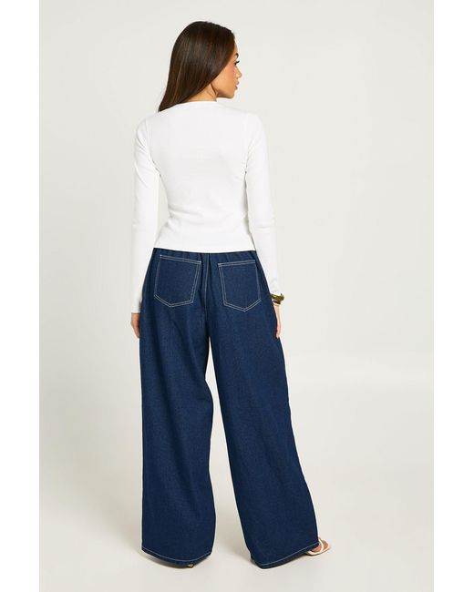 Boohoo Blue Supersoft Elasticated Waistband Jean