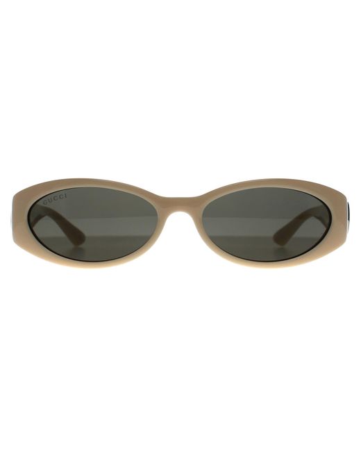 Gucci White Oval Shiny Ivory Light Mirror Gg1660S