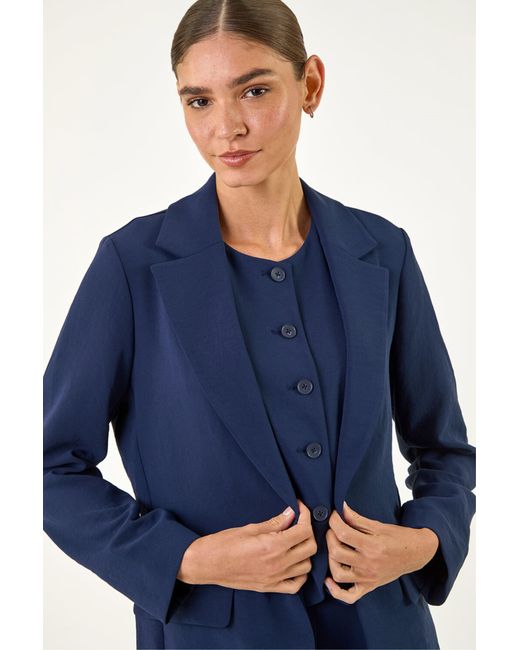 Roman Blue Lightweight Relaxed Blazer