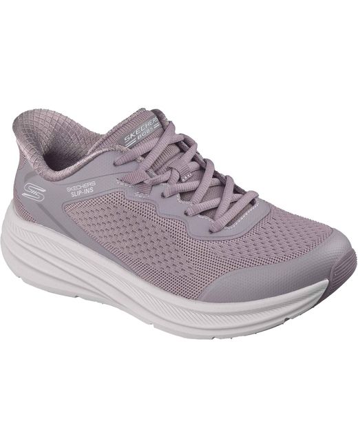 Skechers Gray Bobs Skillz Textile Quail Trainers