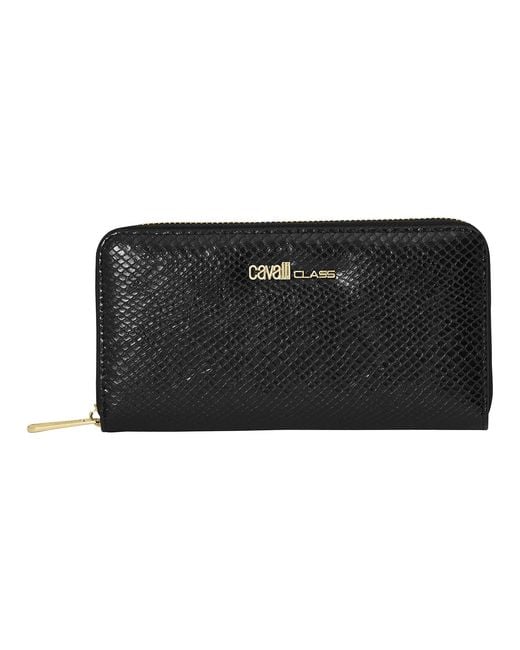 Roberto Cavalli Black Snake Print Wallet Ccsw0240