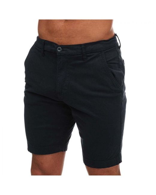 Duck and Cover Black Moreshore Chino Shorts for men