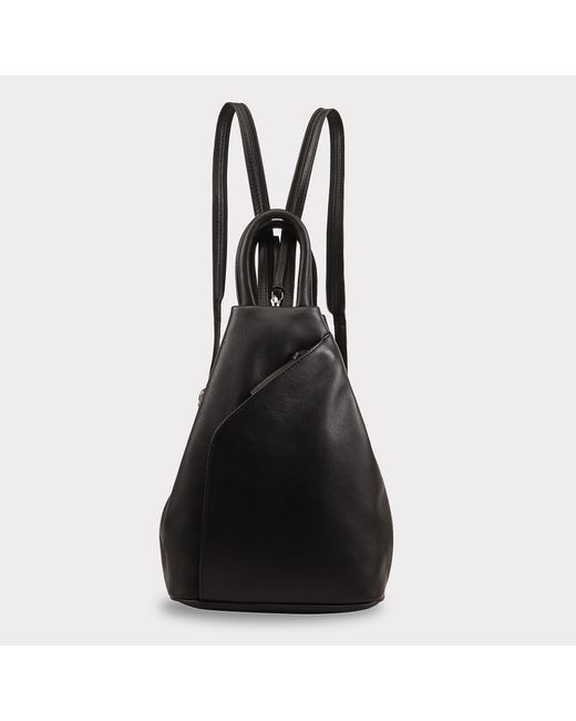 Lloyd Baker Black Zue Leather Backpack