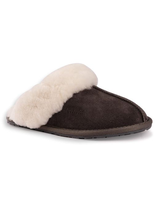 Aus Wooli Brown Australia Sheepskin Wool Shelley Slippers