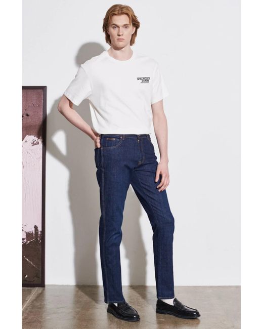 Wrangler Texas Slim Lucky Star in het Blue voor heren
