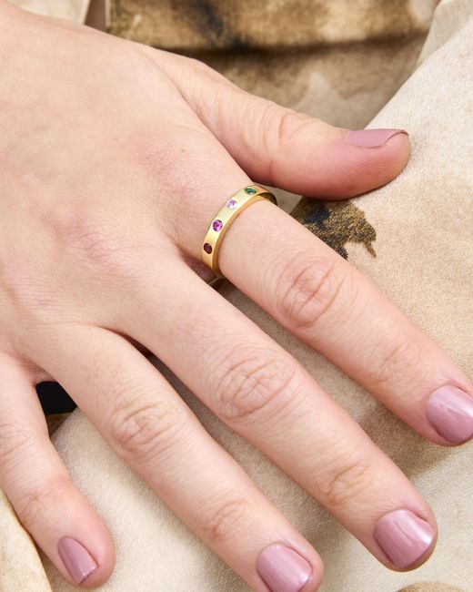 The Jewellery Stockroom Natural Plated Multi Cz Ring