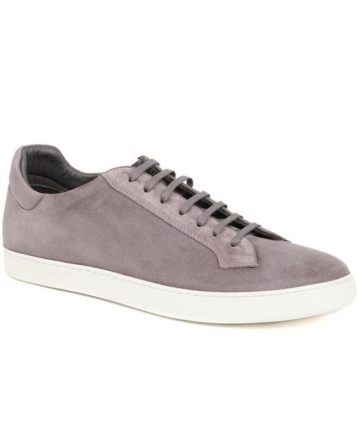 Jones Bootmaker Gray Simon Suede Trainers for men