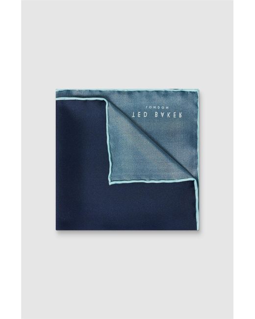 Ted Baker Blue Plain Pocket Square for men