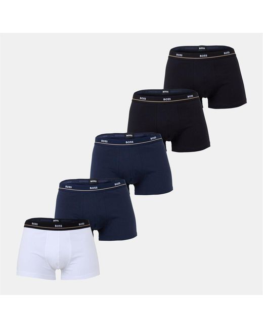 Boss Blue Plain Design Trunk for men
