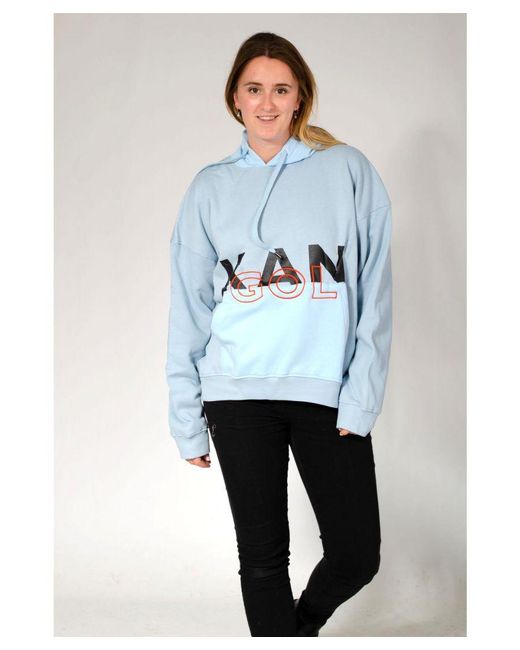 Kangol Blue Organic Cotton Hoodie Sweatshirt