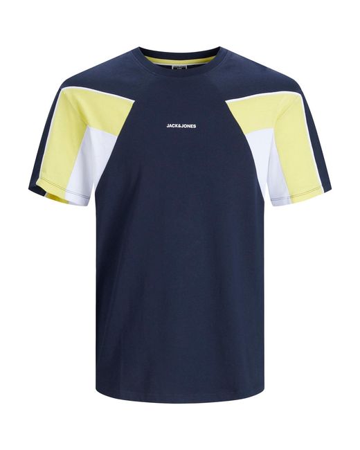 Jack & Jones Blue T-Shirts Crew Neck for men
