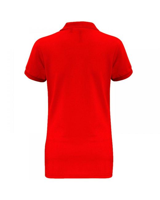 Asquith & Fox Red Ladies Short Sleeve Performance Blend Polo Shirt