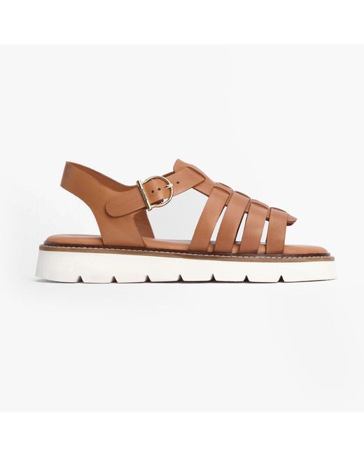 Barbour Brown Otterburn Fisherman Sandals Tan