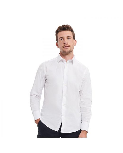 Russell Blue Collection Easy-Care Fitted Long-Sleeved Shirt for men