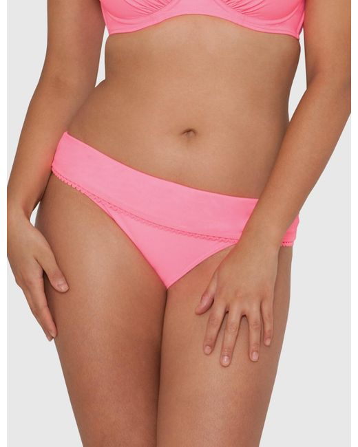 Curvy Kate Pink Jetty Fold Over Bikini Brief