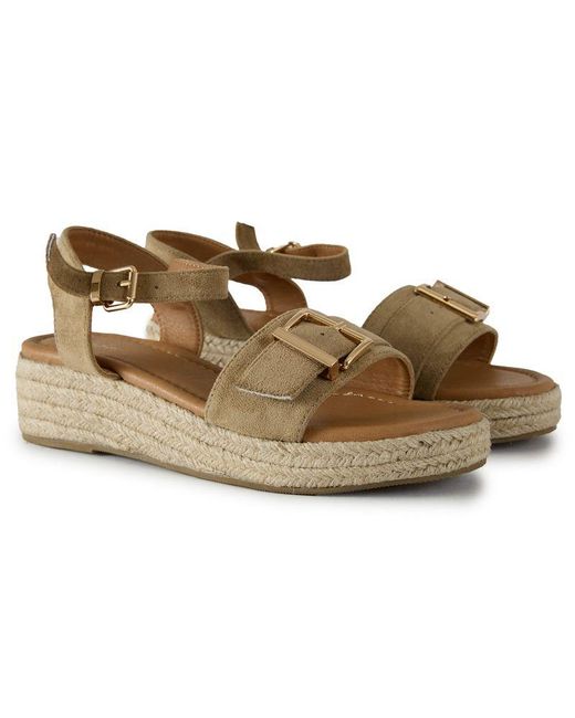V.Gan Metallic August Espadrille Wedge Sandals