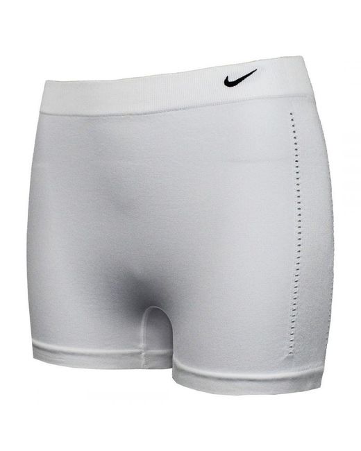 Nike White Fit Fry Compression Shorts