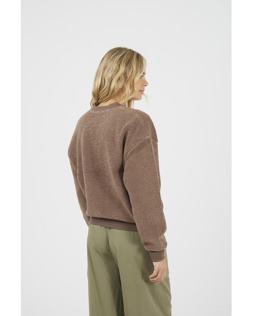 Brave Soul Natural Borg Sweatshirt