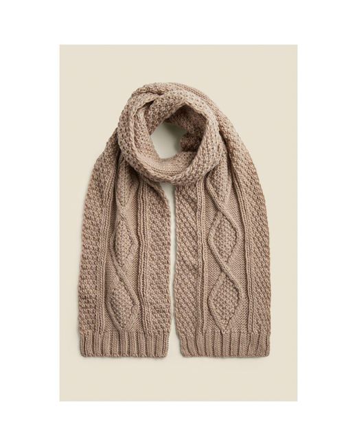 Sosandar Green Kelly Stone Cable Knit Scarf