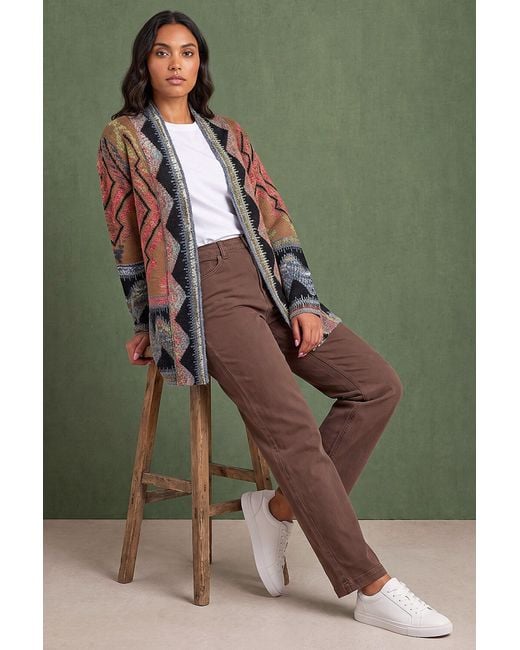 Roman Green Nordic Pattern Cardigan