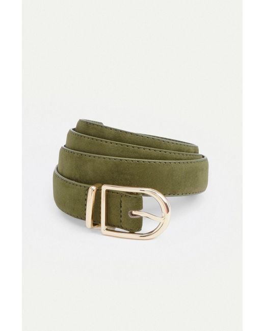Boohoo Red Plus Faux Suede Trim Belt