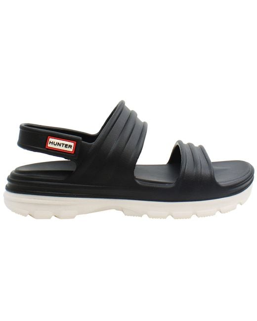 Hunter Black Bloom Sandals