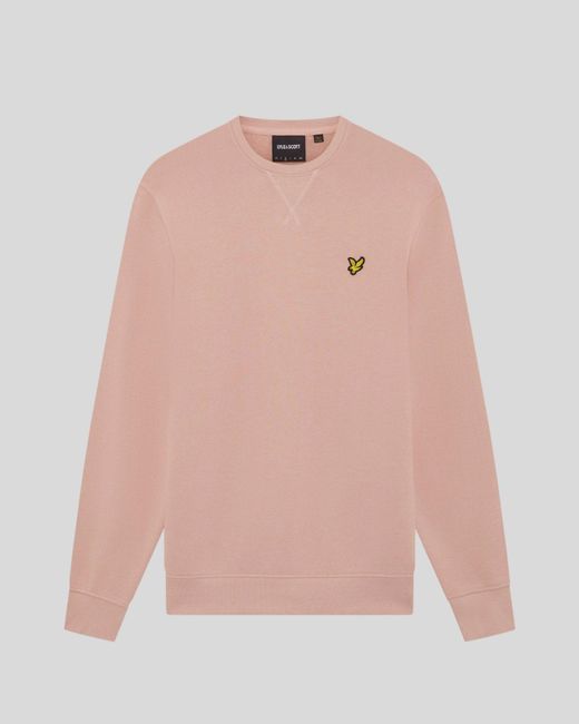 Lyle & Scott Pink Cotton Crew Neck Sweatshirt for men