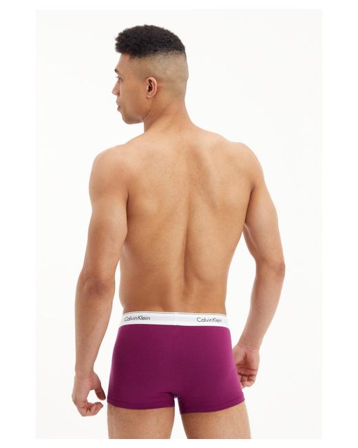 Calvin Klein White 3 Pack Modern Cotton Stretch Trunk for men