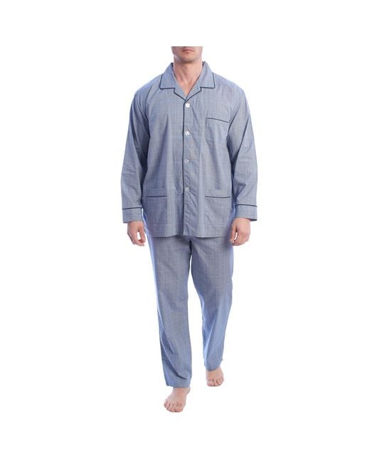 Kisses&Love Blue Klp5 Poplin Style Pajamas for men