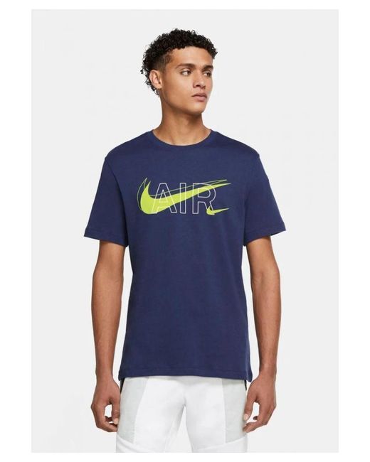 Nike Blue Air Print Sportswear Multi Swoosh T Shirt for men