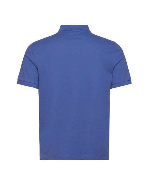 Gant Blue Polo Ss Regular Shield Pique Cotton for men