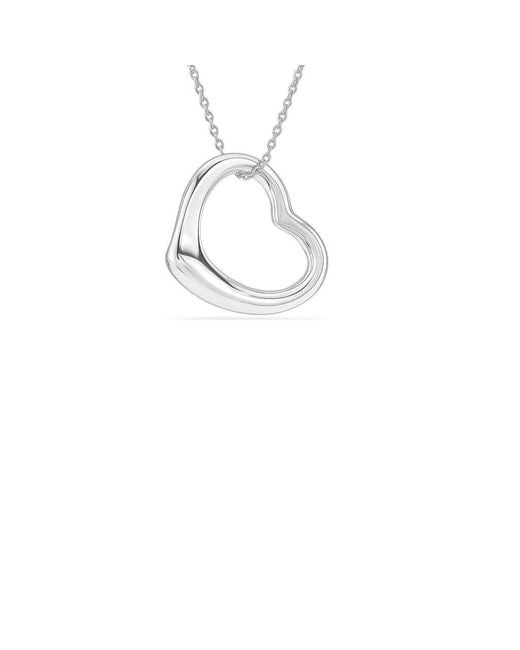 Bibei White Necklace With Slanted Heart