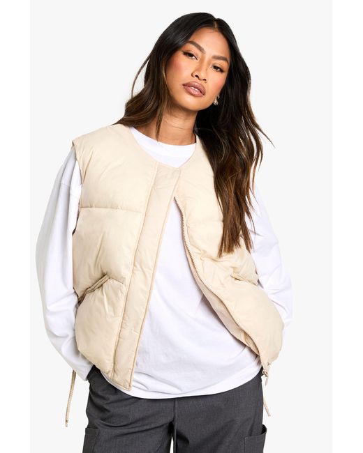 Boohoo White Bow Detail Gilet