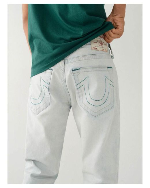 True Religion Green Ricky Single Needle Straight Jean 34In for men