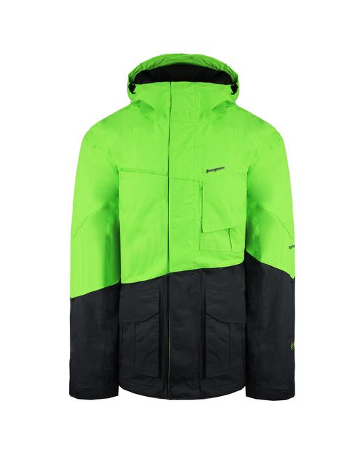 Trespass Green Waterproof Breathable Lime Mashed Elevate Jacket Majkskf20032 for men