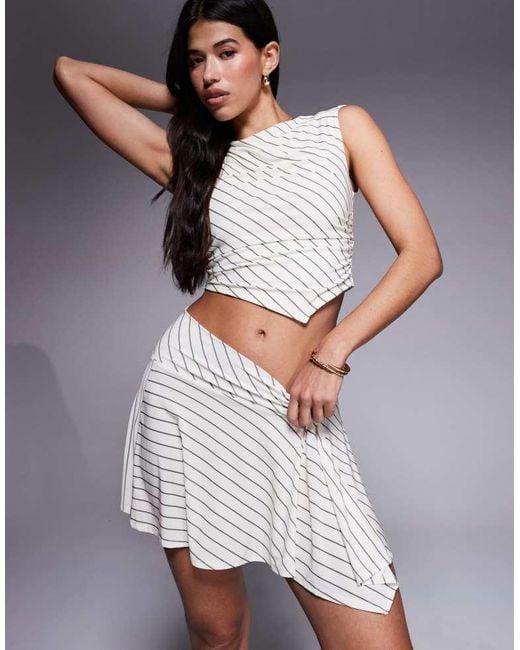 ASOS Gray Co-Ord Slinky Mini Skirt